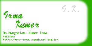 irma kumer business card